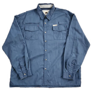 Dakota Grizzly Blue Vented Fishing Button-Up Guide Shirt